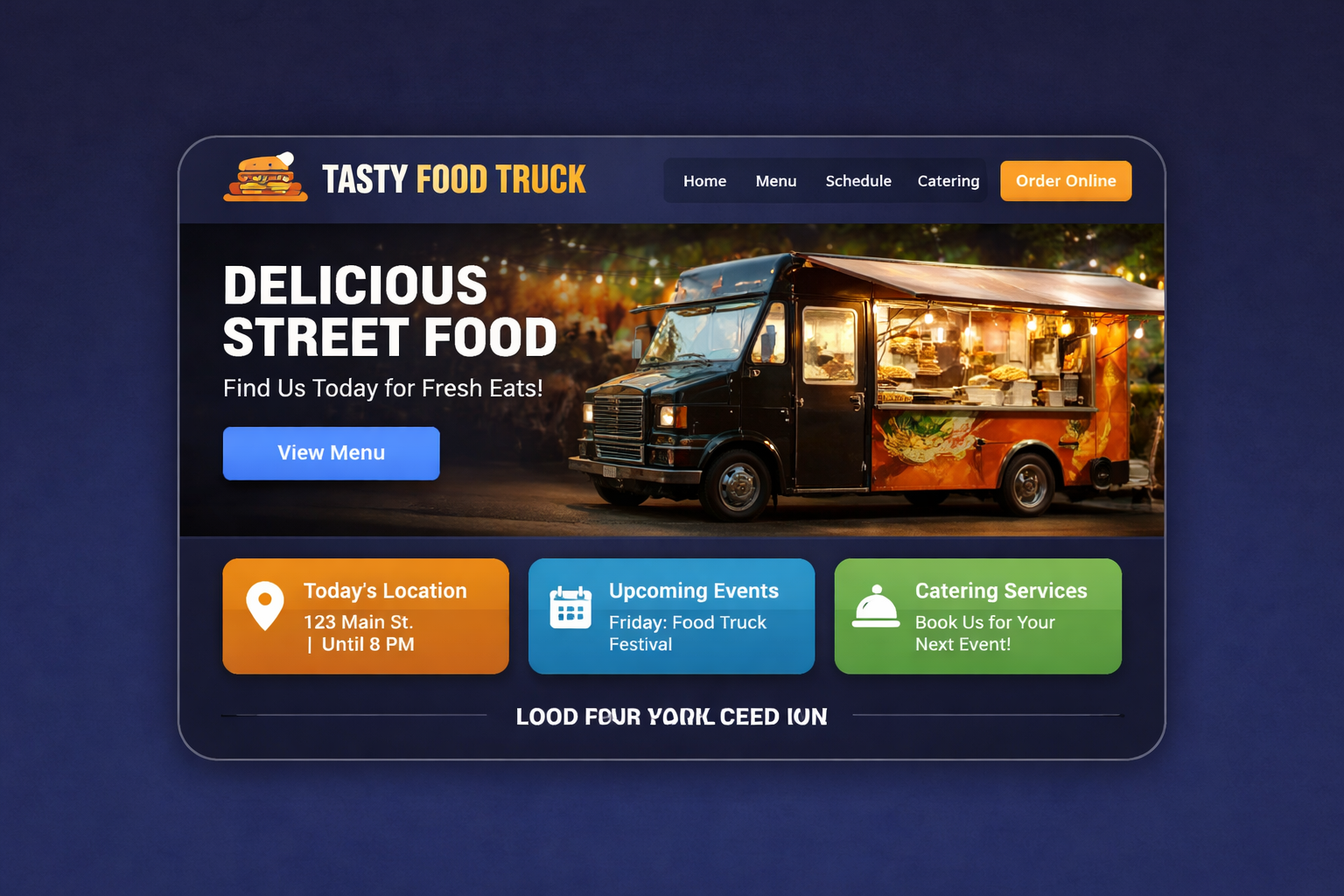 Food truck website — LA County