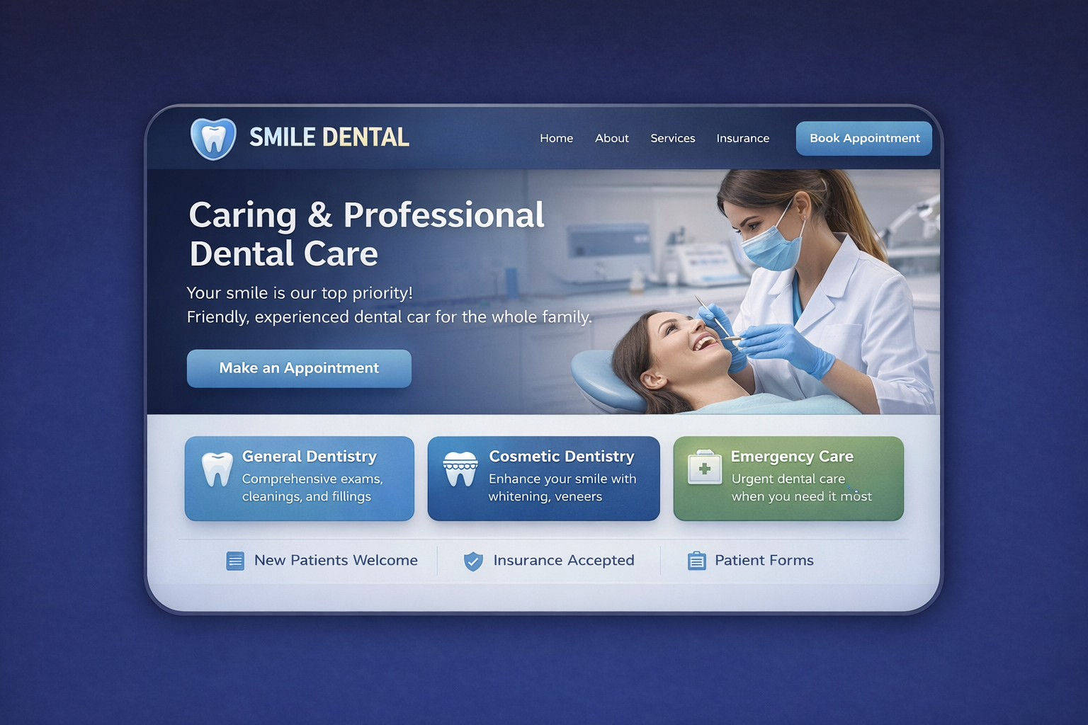 Dental office website — LA County