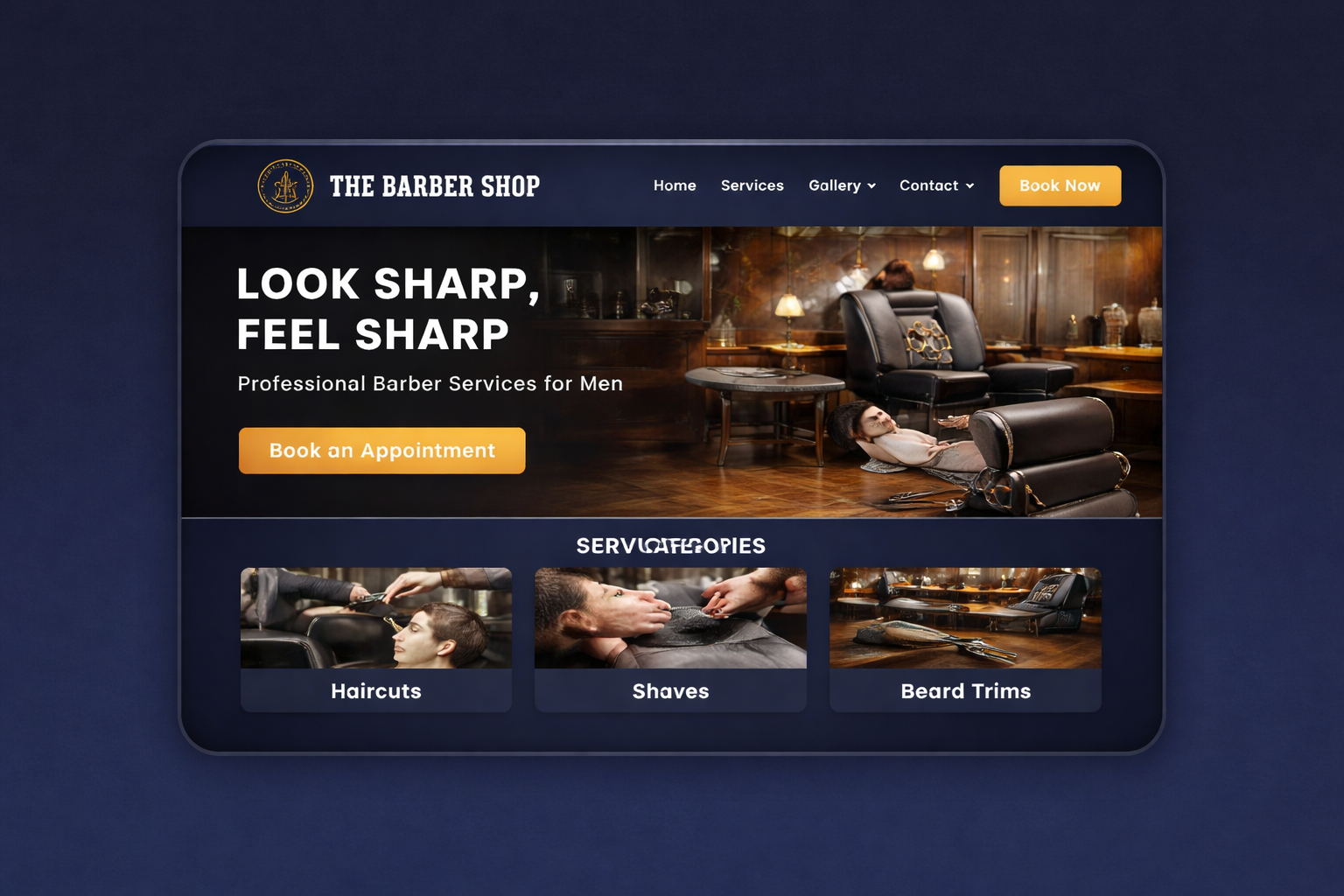 Barber shop website — LA County